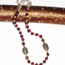 ST509 Garnet Bracelet in Sterling Silver