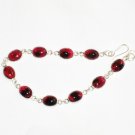 ST623 Garnet Bracelet in Sterling Silver