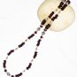 ST535 Garnet Necklace in Sterling Silver