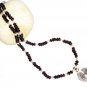 ST534 Garnet Necklace in Sterling Silver