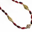 ST663 Garnet Necklace in Sterling Silver
