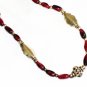 ST663 Garnet Necklace in Sterling Silver