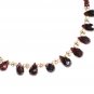ST589 Garnet Necklace and Earrings Set  in Sterling Silver