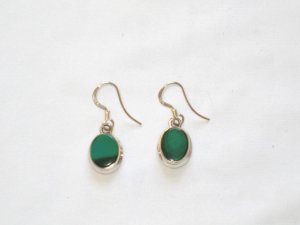 ER007 Malachite Earrings in Sterling Silver