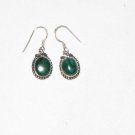 ER019 Malachite Earrings in Sterling Silver