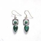 ER047 Malachite Earrings in Sterling Silver