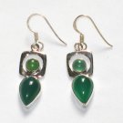 ER052 Malachite Earrings in Sterling Silver