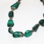 ST104 Malachite Necklace in Sterling Silver