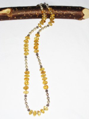 ST510 Citrine Necklace in Sterling Silver