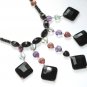 ST342 Onyx Necklace in Sterling Silver