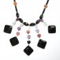 ST342 Onyx Necklace in Sterling Silver