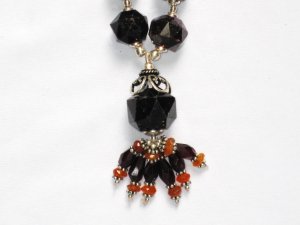 ST032 Onyx Necklace in Sterling Silver