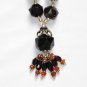 ST032 Onyx Necklace in Sterling Silver