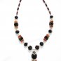 ST032 Onyx Necklace in Sterling Silver