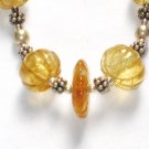 ST034 Amber Necklace in Sterling Silver