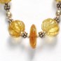 ST034 Amber Necklace in Sterling Silver