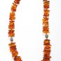 ST057 Amber Necklace in Sterling Silver