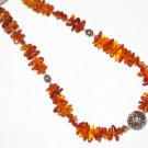 ST475 Amber Necklace in Sterling Silver