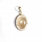 PN232 Amber Pendant in Sterling Silver