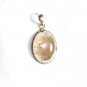 PN232 Amber Pendant in Sterling Silver