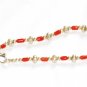 ST162 Coral Bracelet in Sterling Silver