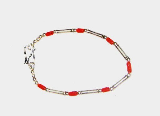 ST502 Coral Bracelet in Sterling Silver