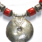 ST027 Coral Necklace in Sterling Silver