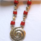 ST102 Coral Necklace in Sterling Silver