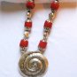 ST102 Coral Necklace in Sterling Silver