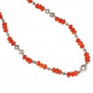 ST437 Coral Necklace in Sterling Silver