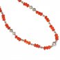 ST437 Coral Necklace in Sterling Silver