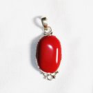 PN158 Coral Pendant in Sterling Silver