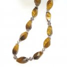 ST365 Tiger's Eye Necklace in Sterling Silver