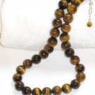 ST304 Tiger's Eye Necklace, Bracelet and Earrings Set in Sterling Silver