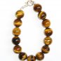 ST304 Tiger's Eye Necklace, Bracelet and Earrings Set in Sterling Silver
