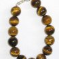 ST304 Tiger's Eye Necklace, Bracelet and Earrings Set in Sterling Silver