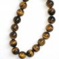 ST304 Tiger's Eye Necklace, Bracelet and Earrings Set in Sterling Silver