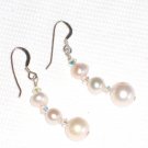 ST406  Pearl Earrings in Sterling Silver