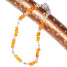 ST507 Carnelian Bracelet in Sterling Silver