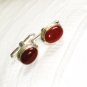 ST642 Carnelian Cufflinks in Sterling Silver