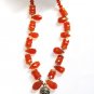 ST349 Carnelian Necklace in Sterling Silver