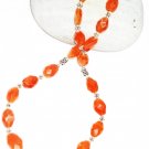 ST439 Carnelian Necklace in Sterling Silver