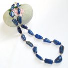 ST364 Lapis Lazuli Necklace in Sterling Silver
