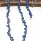 ST316 Lapis Lazuli Necklace and Earrings Set  in Sterling Silver