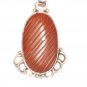 PN119 Carved Red Jasper Pendant