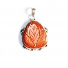 PN130 Carved Red Jasper Pendant