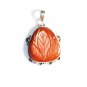 PN130 Carved Red Jasper Pendant
