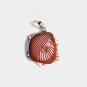 PN139 Carved Red Jasper Pendant