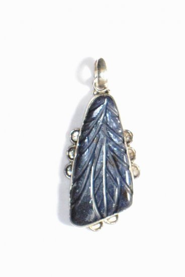 PN201 Carved Lapis Lazuli Pendant