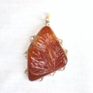 PN390 Carved Red Jasper Pendant